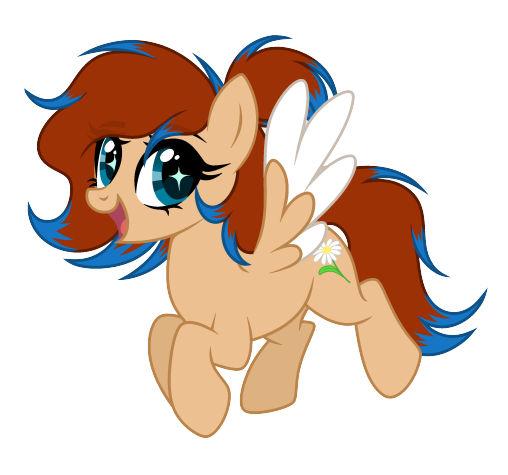 Size: 508x475 | Tagged: safe, artist:rioshi, artist:starshade, derpibooru import, oc, oc:callie, unofficial characters only, pegasus, pony, cute, eyeshadow, female, flower, happy, image, looking back, makeup, mare, offspring, png, ponytail, simple background, solo, sparkly eyes, starry eyes, stars, transparent background, wingding eyes