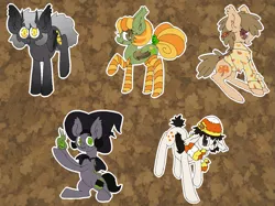 Size: 1201x897 | Tagged: safe, artist:tilling-tan, derpibooru import, oc, unofficial characters only, bat pony, cape, clothes, ear piercing, earring, halloween, hat, holiday, horns, image, jewelry, piercing, png, scarf, socks, sweater, witch, witch hat