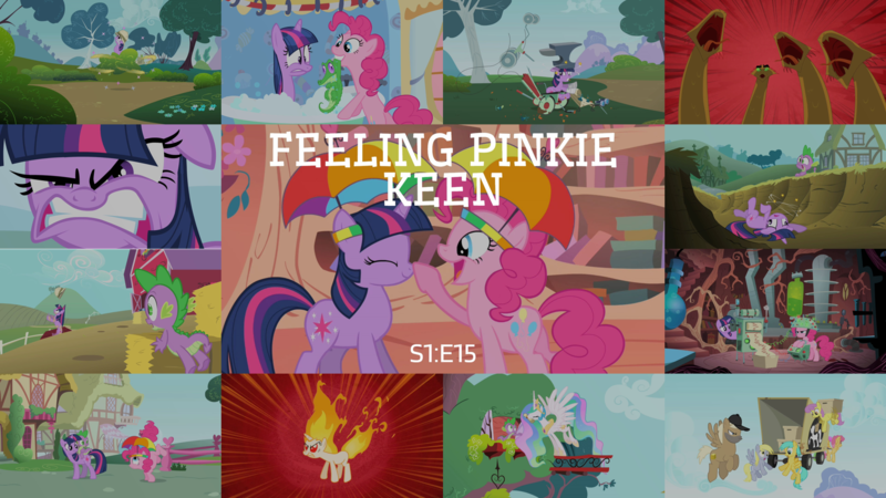 Size: 1966x1105 | Tagged: safe, derpibooru import, edit, edited screencap, editor:quoterific, screencap, crafty crate, derpy hooves, dizzy twister, gummy, merry may, orange swirl, parasol, pinkie pie, princess celestia, spike, sunshower raindrops, twilight sparkle, alligator, dragon, earth pony, hydra, pegasus, unicorn, feeling pinkie keen, anvil, boop, golden oaks library, hat, hay bale, image, library, multiple heads, png, rapidash twilight, umbrella hat