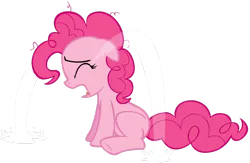 Size: 3037x1975 | Tagged: safe, artist:somepony, derpibooru import, pinkie pie, crying, image, ocular gushers, png, simple background, solo, transparent background, vector