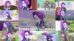 Size: 1972x1107 | Tagged: safe, derpibooru import, edit, edited screencap, editor:quoterific, screencap, leafy mint, mint chip, starlight glimmer, equestria girls, mirror magic, spoiler:eqg specials, angry, female, food, ice cream, image, mirror, open mouth, png, purse, shrug, solo, watch