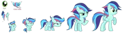 Size: 9880x2824 | Tagged: safe, artist:galaxyswirlsyt, derpibooru import, oc, oc:rainbow blitzes, pony, 5-year-old, absurd resolution, age progression, baby, baby pony, female, filly, image, mare, offspring, parent:rainbow dash, parent:soarin', parents:soarindash, png, simple background, teenager, transparent background