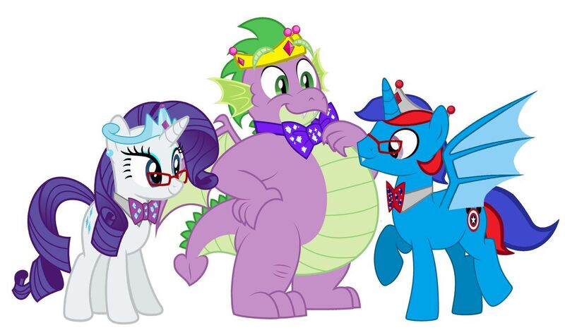 Size: 1280x749 | Tagged: safe, artist:aleximusprime, artist:disneymarvel96, artist:lazuli0209, artist:luckreza8, derpibooru import, rarity, spike, oc, oc:kingdisneymarvel, alicorn, dragon, hybrid, unicorn, bowtie, crown, fat spike, female, glasses, image, jewelry, jpeg, male, regalia, shipping, simple background, sparity, straight, vector, white background, winged spike