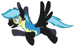 Size: 1205x760 | Tagged: safe, artist:raindashesp, derpibooru import, oc, oc:saturn lightning, unofficial characters only, derpibooru community collaboration, 2021 community collab, clothes, flying, image, male, png, simple background, solo, transparent background, uniform, wonderbolt trainee uniform