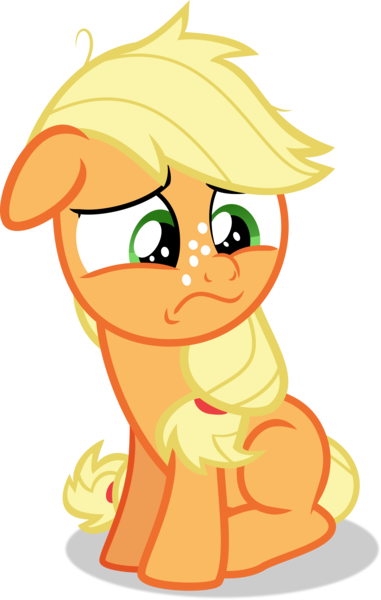 Size: 6387x10050 | Tagged: safe, artist:thatusualguy06, derpibooru import, applejack, earth pony, pony, going to seed, .svg available, absurd resolution, blank flank, cute, female, filly, filly applejack, image, jackabetes, png, sad, sadorable, simple background, transparent background, unhapplejack, vector, younger