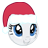 Size: 48x48 | Tagged: safe, derpibooru import, rarity, christmas, emoticon, hat, holiday, image, mlpforums, picture for breezies, please, png, pretty please, santa hat, solo