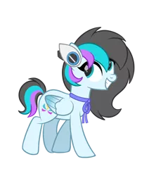 Size: 1878x2330 | Tagged: artist needed, safe, derpibooru import, oc, oc:sparklight cyano, unofficial characters only, pegasus, pony, derpibooru community collaboration, 2021 community collab, colored wings, female, gradient wings, image, mare, png, simple background, smiling, solo, transparent background, wings