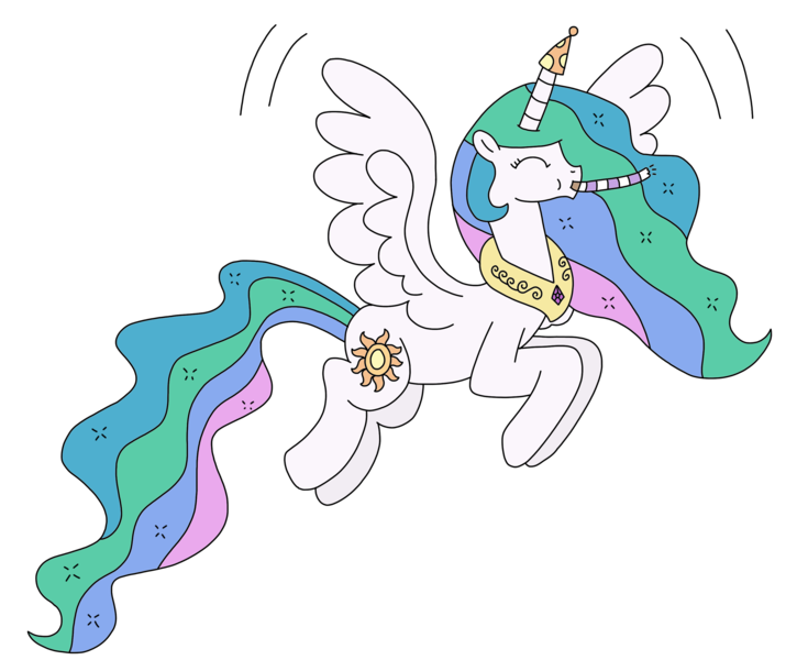 Size: 2960x2448 | Tagged: safe, artist:supahdonarudo, derpibooru import, princess celestia, alicorn, birthday, flying, image, nicole oliver, noisemaker, png, simple background, transparent background