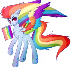 Size: 1079x1015 | Tagged: safe, artist:citrus-flamingo, derpibooru import, rainbow dash, pony, chest fluff, colored wings, female, gay pride, gradient wings, image, multicolored wings, png, pride, pride flag, pride month, rainbow power, rainbow wings, simple background, solo, white background, wings