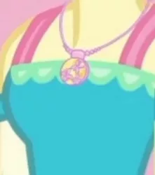 Size: 1920x2168 | Tagged: safe, deleted from derpibooru, derpibooru import, screencap, fluttershy, equestria girls, equestria girls series, holidays unwrapped, spoiler:eqg series (season 2), boobshot, breasts, cropped, female, geode of fauna, image, jewelry, jpeg, magical geodes, necklace, o come all ye squashful, pictures of chests, solo