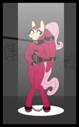 Size: 2750x4400 | Tagged: suggestive, artist:supra80, derpibooru import, fluttershy, anthro, pegasus, unguligrade anthro, ankle chain, ankle cuffs, bdsm, black and white, bodysuit, bondage, bound wings, breasts, catsuit, clothes, collar, colored, corset, cuffs, drool, exhibitionism, female, femsub, gimp suit, grayscale, gritted teeth, heart eyes, hood, humiliation, image, latex, latex suit, leash, monochrome, png, ponytail, posture collar, public humiliation, public nudity, rubbershy, solo, solo female, submissive, teary eyes, wingding eyes, wings, wing sleeves