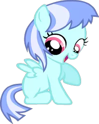 Size: 888x1115 | Tagged: safe, artist:jamaythepony, artist:pegasski, derpibooru import, oc, oc:silverstream, unofficial characters only, pegasus, pony, base used, eyelashes, female, filly, image, open mouth, pegasus oc, png, raised hoof, simple background, smiling, solo, transparent background, wings