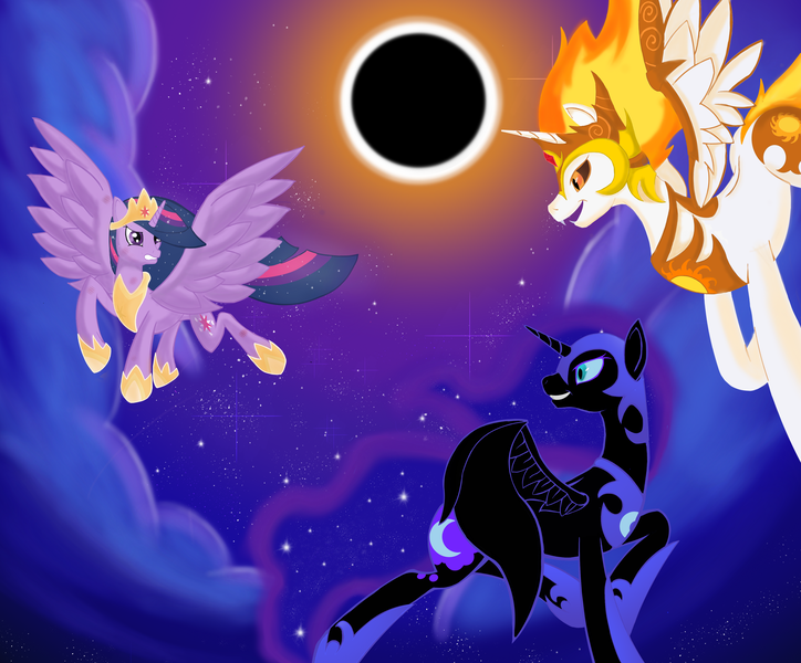 #2352447 - safe, derpibooru import, daybreaker, nightmare moon ...