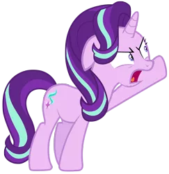 Size: 7000x7200 | Tagged: safe, artist:tardifice, derpibooru import, starlight glimmer, pony, unicorn, the parent map, absurd resolution, female, image, mare, open mouth, png, raised hoof, simple background, solo, transparent background, vector