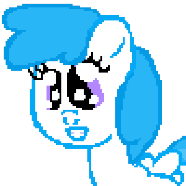 Size: 1024x1024 | Tagged: safe, artist:mario64, derpibooru import, cotton cloudy, pegasus, pony, trade ya, twilight time, cottonbetes, cute, cute face, female, filly, grin, image, pixel art, png, simple background, smiling, solo, squee, transparent background, twee