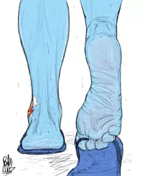 Size: 2356x2806 | Tagged: suggestive, artist:fetishsketches, derpibooru import, rainbow dash, anthro, doodle, feet, fetish, flip flops, foot fetish, foot focus, foot tease, image, male, male feet, png, rainbow blitz, rule 63, solo, solo male, toe ring