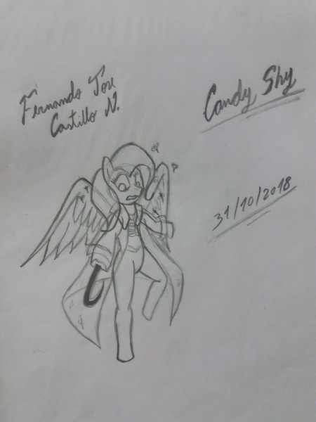 Size: 1536x2048 | Tagged: safe, artist:fernandojc-draftsman, derpibooru import, oc, pegasus, semi-anthro, clothes, hook, image, jpeg, lineart, monochrome, pegasus oc, signature, solo, traditional art, wings