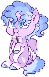 Size: 581x916 | Tagged: safe, artist:jetjetj, derpibooru import, part of a set, oc, oc:frosty blueberry, pegasus, pony, candy, candy cane, commission, female, food, image, mare, mouth hold, png, simple background, solo, transparent background, two toned wings, wings, ych result