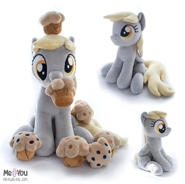 Size: 1600x1593 | Tagged: safe, artist:meplushyou, derpibooru import, derpy hooves, cute, derpabetes, food, image, irl, jpeg, mouth hold, muffin, photo, plushie, solo