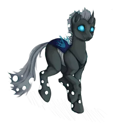 Size: 4238x4179 | Tagged: safe, artist:0silverstardust0, derpibooru import, oc, oc:tectus ignis, unofficial characters only, changeling, image, png, simple background, solo, transparent background