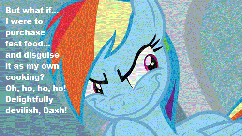 Size: 500x281 | Tagged: safe, derpibooru import, edit, screencap, rainbow dash, pegasus, pony, tanks for the memories, evil, evil grin, faic, female, gif, grin, image, mare, pure unfiltered evil, rainbow dash is best facemaker, rainbow grinch, smiling, solo, steamed hams, text, the grinch, the simpsons, then she got an idea