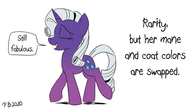 Size: 1200x675 | Tagged: safe, artist:pony-berserker, derpibooru import, rarity, pony, unicorn, eyes closed, image, jpeg, pony-berserker's twitter sketches, recolor