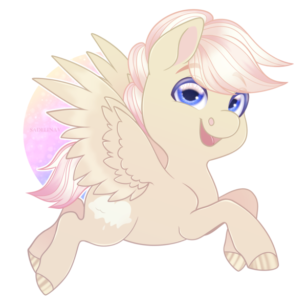 Size: 2300x2300 | Tagged: safe, artist:sadelinav, derpibooru import, oc, oc:cornetto, unofficial characters only, pegasus, pony, commission, cute, happy, image, male, png, simple background, smiling, solo, transparent background, wings, ych result