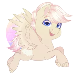 Size: 2300x2300 | Tagged: safe, artist:sadelinav, derpibooru import, oc, oc:cornetto, unofficial characters only, pegasus, pony, commission, cute, happy, image, male, png, simple background, smiling, solo, transparent background, wings, ych result