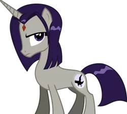 Size: 1024x912 | Tagged: safe, artist:fallingrain22, derpibooru import, ponified, pony, unicorn, crossover, image, png, raven (teen titans), solo, teen titans go