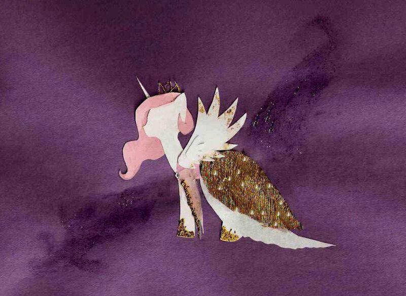 Size: 926x676 | Tagged: safe, artist:kriahfox, derpibooru import, princess celestia, alicorn, pony, clothes, craft, dress, female, gala dress, image, jpeg, mare, papercraft, pink-mane celestia, solo