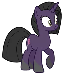 Size: 1231x1425 | Tagged: safe, artist:muhammad yunus, derpibooru import, ponified, pony, unicorn, base used, black hair, code lyoko, crossover, cute, female, image, mare, medibang paint, png, simple background, smiling, solo, transparent background, yumi ishiyama