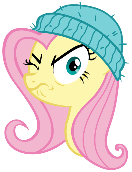 Size: 7400x9600 | Tagged: safe, artist:tardifice, derpibooru import, fluttershy, pony, absurd resolution, bust, frown, image, looking at you, one eye closed, png, portrait, simple background, solo, transparent background, vector, wink