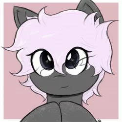 Size: 2675x2676 | Tagged: safe, artist:drawalaverr, derpibooru import, oc, oc:pulsse, unofficial characters only, earth pony, pony, bust, eye clipping through hair, hooves together, image, jpeg, male, portrait, simple background, smiling, solo, spots, white background