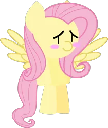 Size: 6710x7983 | Tagged: safe, artist:isaac_pony, derpibooru import, fluttershy, pegasus, pony, cute, female, food, image, kibiy pony, png, show accurate, shy, simple background, smiling, solo, spread wings, standing, transparent background, vector, wings