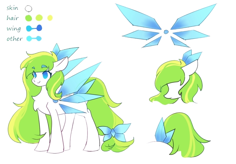 Size: 930x646 | Tagged: safe, artist:左左, derpibooru import, oc, oc:tea fairy, pegasus, pony, design, female, image, jpeg, mascot