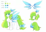 Size: 930x646 | Tagged: safe, artist:左左, derpibooru import, oc, oc:tea fairy, pegasus, pony, design, female, image, jpeg, mascot