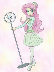 Size: 1620x2160 | Tagged: safe, artist:haibaratomoe, derpibooru import, fluttershy, equestria girls, equestria girls series, so much more to me, cute, female, image, jpeg, looking at you, microphone, shyabetes, solo