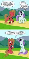Size: 800x1602 | Tagged: safe, artist:zoarvek, derpibooru import, oc, oc:pun, oc:sunshine morning, unofficial characters only, pony, ask pun, ask, candy, clothes, dialogue, facehoof, food, gym uniform, image, png, pun, shirt, sunglasses