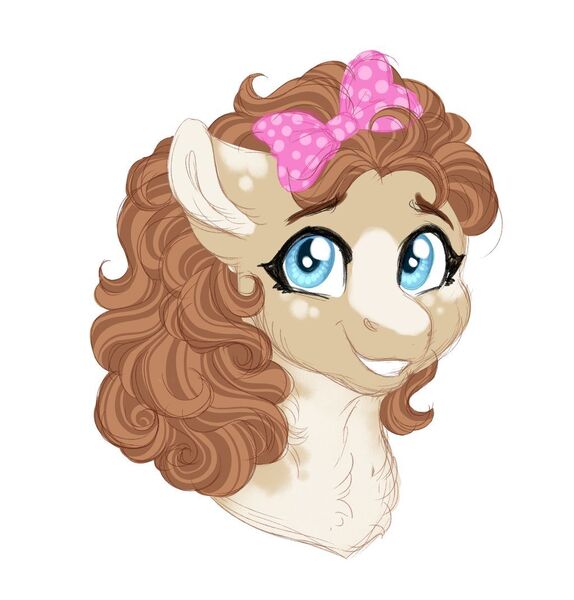 Size: 1024x1070 | Tagged: safe, artist:azure-art-wave, derpibooru import, oc, oc:mocha latte, pony, bust, female, image, jpeg, mare, offspring, parent:cinnamon chai, parent:donut joe, parents:cinnamon donut, portrait, simple background, solo, white background