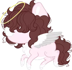 Size: 574x562 | Tagged: safe, artist:kryptidkitty, derpibooru import, oc, unofficial characters only, pegasus, pony, chest fluff, halo, image, png, simple background, solo, transparent background