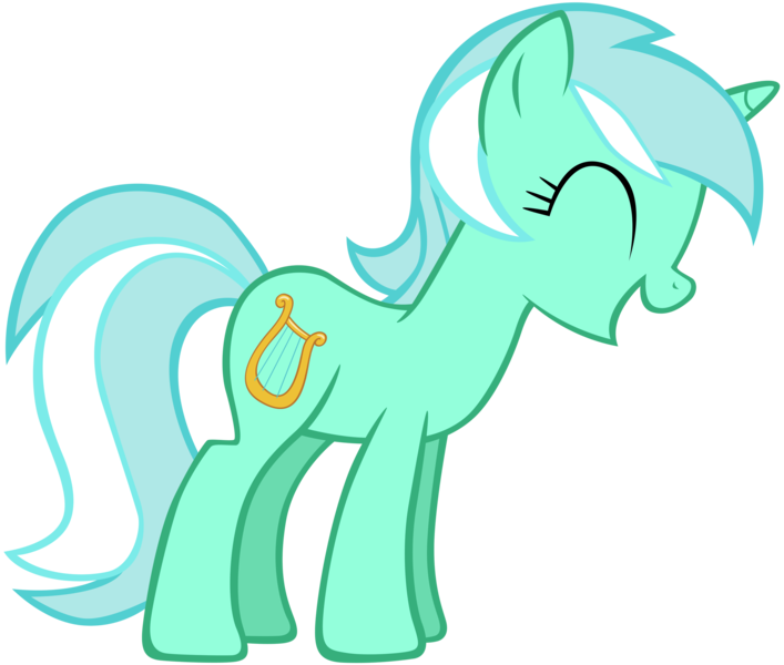 Size: 2659x2255 | Tagged: safe, artist:tardifice, derpibooru import, lyra heartstrings, pony, unicorn, eyes closed, female, image, mare, open mouth, png, simple background, solo, transparent background, vector