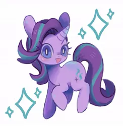 Size: 1065x1089 | Tagged: safe, artist:mesqrit, derpibooru import, starlight glimmer, pony, unicorn, cute, female, glimmerbetes, image, jpeg, looking at you, mare, open mouth, simple background, solo, white background