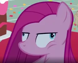 Size: 441x355 | Tagged: safe, derpibooru import, screencap, pinkie pie, earth pony, pony, party of one, contemplating insanity, cropped, derp, faic, faicamena, female, image, mare, pinkamena diane pie, png, solo