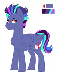 Size: 1133x1440 | Tagged: safe, artist:silentwolf-oficial, derpibooru import, oc, oc:thundercloud, unofficial characters only, pegasus, pony, chest fluff, image, pegasus oc, png, reference sheet, simple background, solo, white background, wings