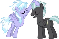 Size: 3022x1984 | Tagged: safe, artist:atmospark, banned from derpibooru, deleted from derpibooru, derpibooru import, cloudchaser, thunderlane, pegasus, pony, butt, eyes closed, female, image, male, mare, plot, png, simple background, stallion, transparent background, vector
