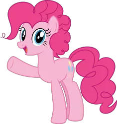 Size: 9901x10555 | Tagged: safe, artist:alandssparkle, derpibooru import, pinkie pie, earth pony, pony, absurd resolution, alternate hairstyle, cute, diapinkes, female, g4.5 to g4, image, looking at you, mare, open mouth, png, simple background, solo, transparent background, vector, waving, waving at you