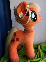 Size: 750x999 | Tagged: safe, derpibooru import, applejack, earth pony, pony, advertisement, auction, hairstyle, handmade, image, irl, jpeg, mane, photo, plushie, toy