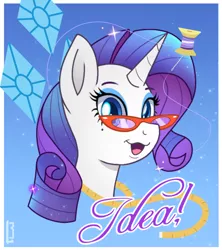 Size: 830x934 | Tagged: safe, artist:lennonblack, derpibooru import, rarity, unicorn, glasses, glasses rarity, image, needle, open mouth, png, sewing needle, solo, thread