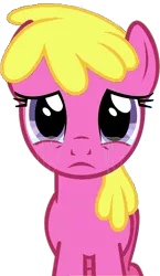 Size: 728x1252 | Tagged: safe, artist:abealy2, derpibooru import, cherry berry, earth pony, pony, crying, crying ponies, female, image, looking at you, mare, png, simple background, solo, teary eyes, transparent background