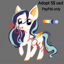 Size: 1080x1080 | Tagged: safe, artist:sugar lollipop, derpibooru import, oc, pegasus, adoptable, colored, colored hooves, colored wings, cute, digital art, female, happy, image, jpeg, looking at you, open mouth, paypal, pegasus oc, reference sheet, selling, simple background, smiling, smiling at you, wings